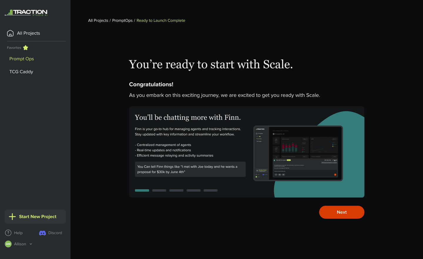 Onboarding sequence