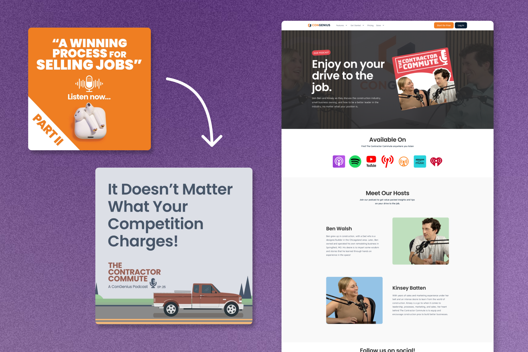 Podcast video and thumbnail assets.